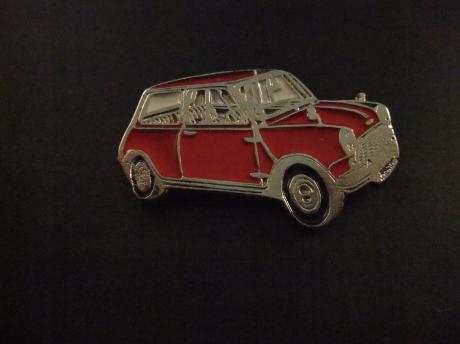 Austin Mini Cooper rood -zilverkleurig